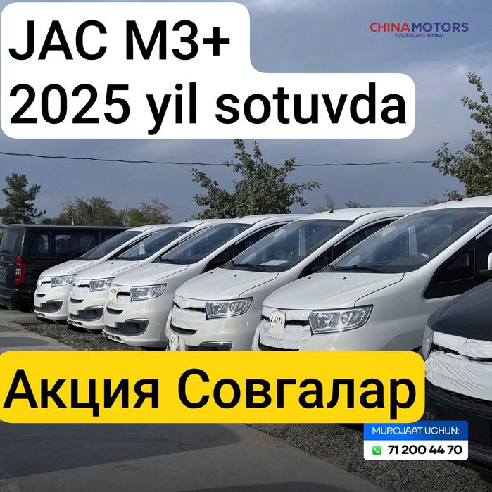 Jac M3 Reystayling 2025 yil yangi sotuvda tayyor miniven