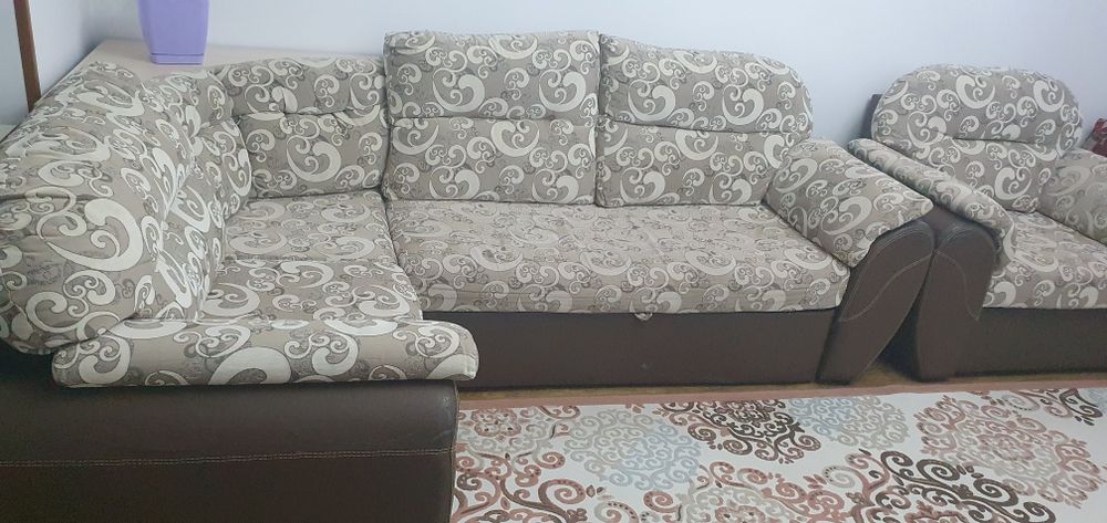 Угловой диван с креслом