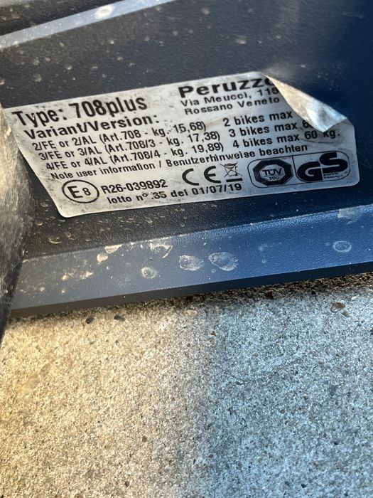 Suport Peruzzo 780plus- 4 biciclete