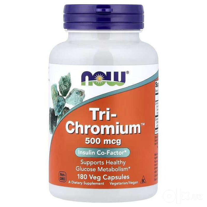 NOW Foods Tri-Chromium Tri Chromium Chrom хром 500 мкг, 180 капсул