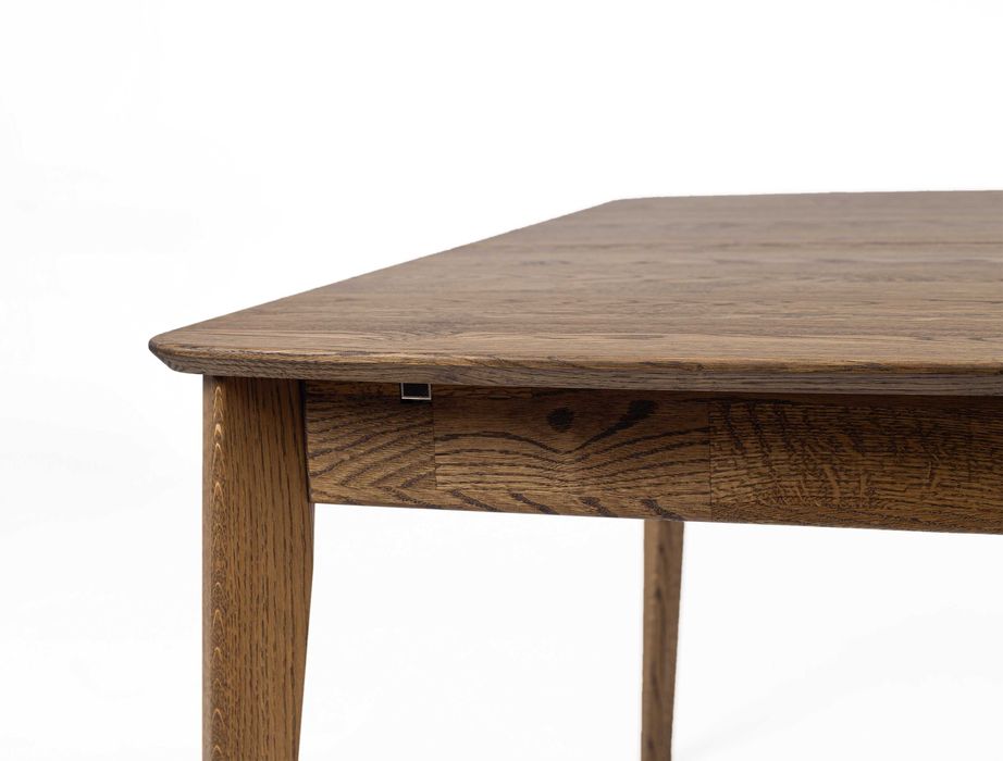 Masa lemn de stejar extensibila, MARY, fumuriu, 120-160 x 80 cm