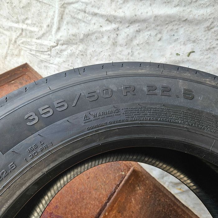 2 Нови предни гуми 355/50R22.5 Pirelli RO2 ProFuel Steer 156L DOT2025