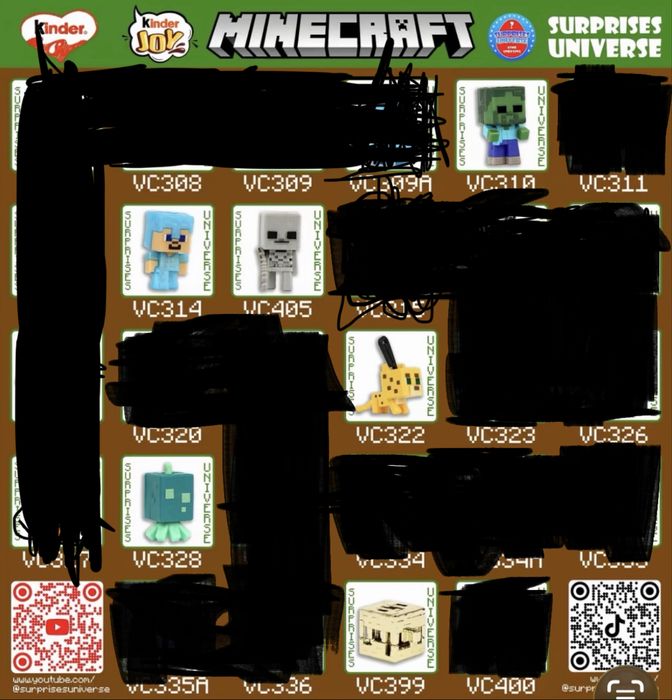 Обмен киндер майнкрафт