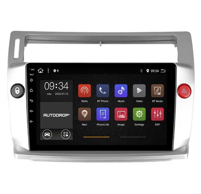 9-инчова мултимедия за Citroen C4 (2004–2010) + камера, CarPlay, GPS