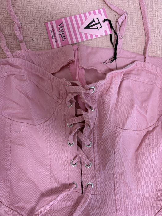 Къса дънкова рокля