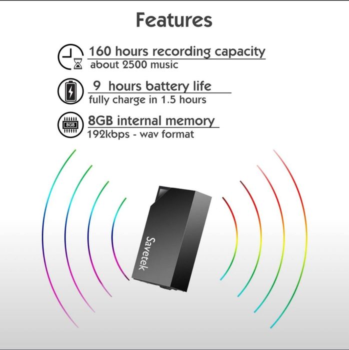 Profissional 100% mikro diktafon.