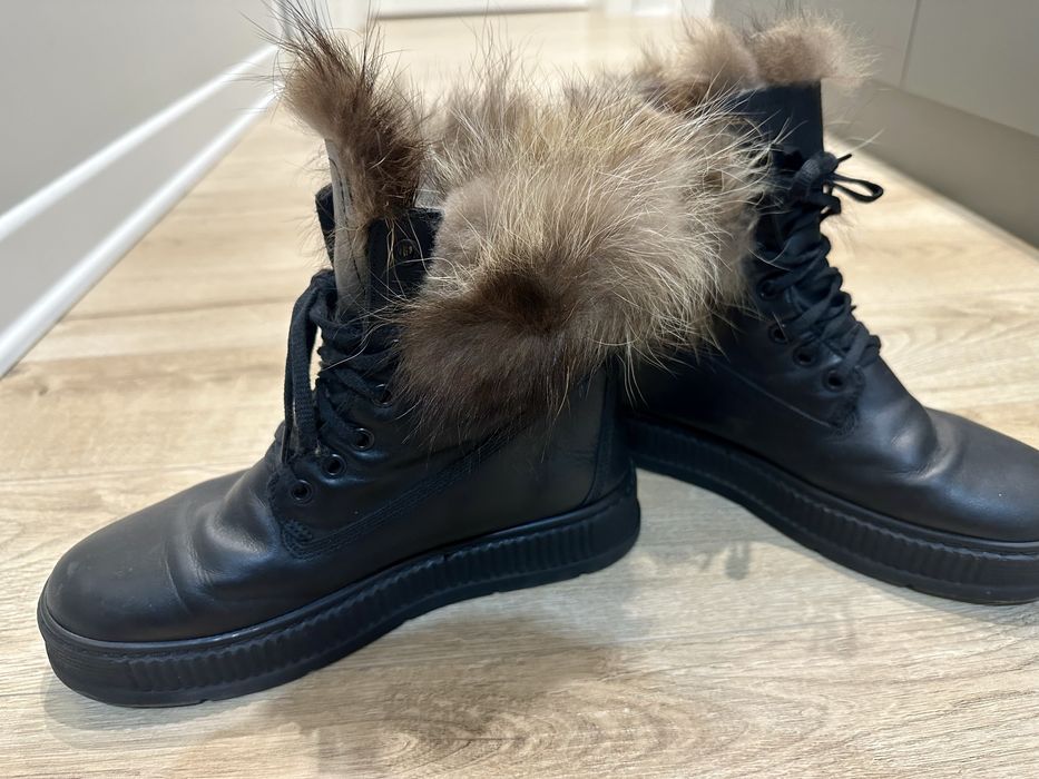 Дамски боти ЕСТЕСТВЕНА КОЖА И естествен пух