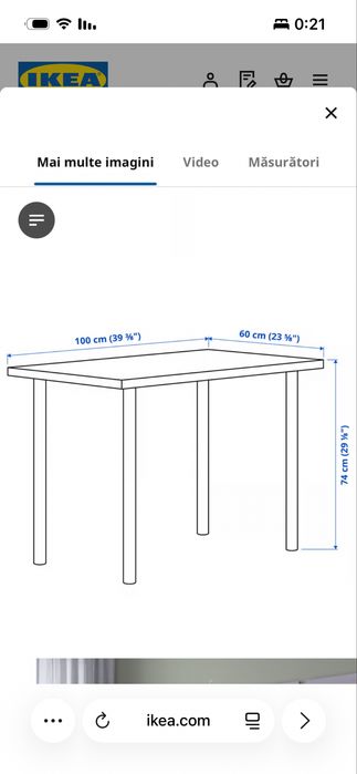 Masă albă multifuncțională – aproape nouă