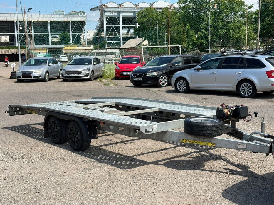 Platforma Gala Taurus / An 06.2025/ 4.5 x 2.1 m / 2.7t / sistem franare AL-KO /roti R13c / troliu electric