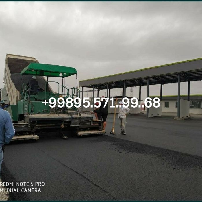 Asfalt bardiyor va latok ishlarini qilamiz ishimiz sifatli