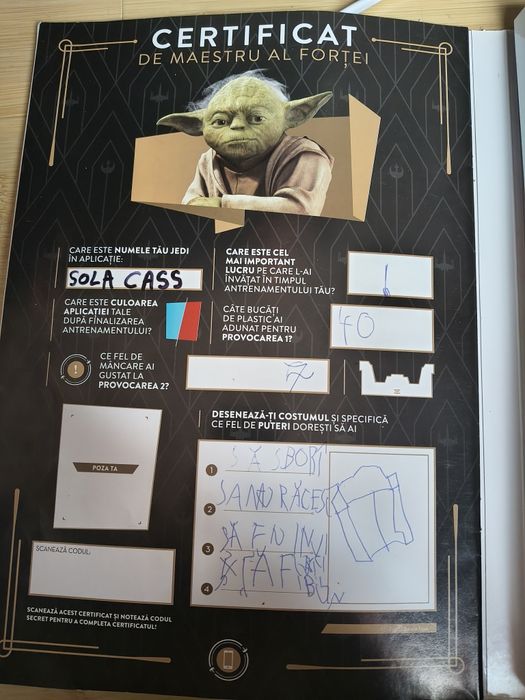 Album cartonase Star Wars de colecție