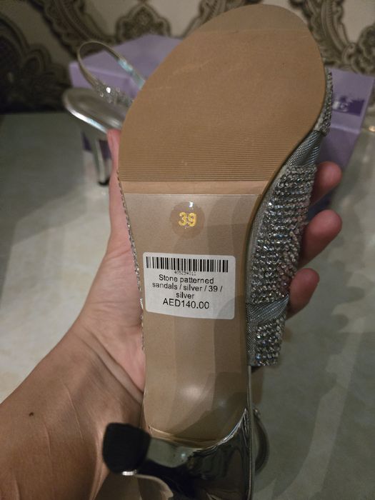 Серебрянные мюли "Silver Rose"