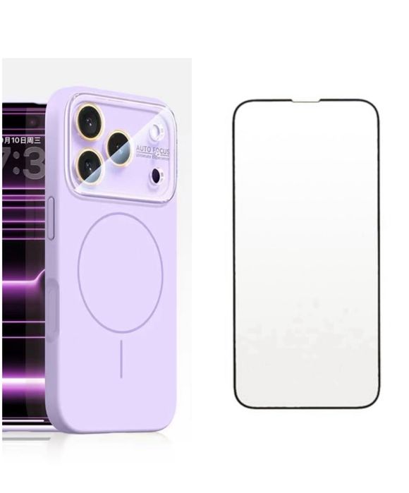 Iphone 17/PRO/PRO MAX Husa Magsafe Soft Line + Folie Sticla Curbata