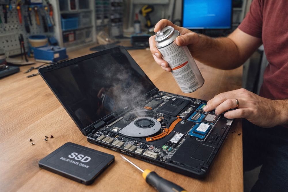 Ремонт и профилактика на лаптопи и настолни компютри