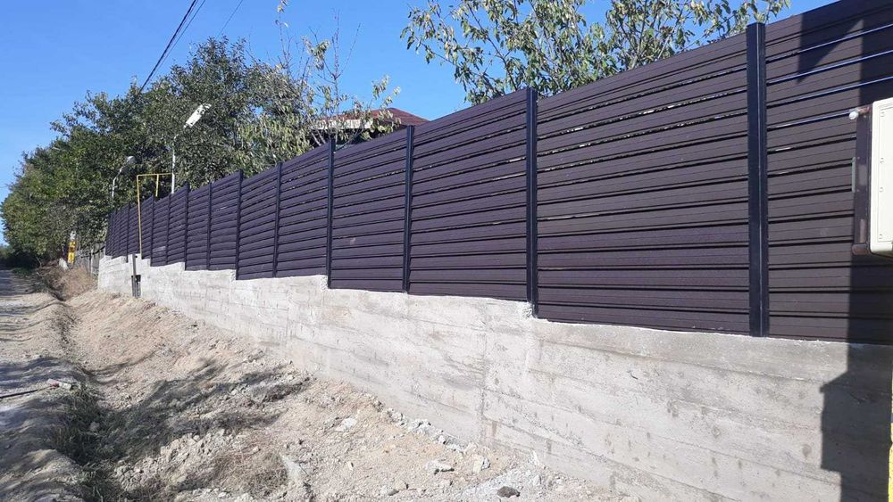 Garduri de diferite modele (sipca metalica, tabla, plasa si jaluzele)