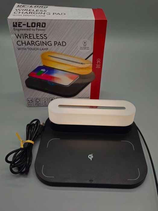 Re-load безжично зарядно 15W с тъч лампа! Бързо зареждане,топ качество