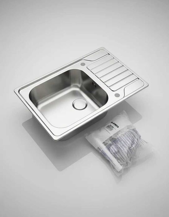 BLANCO DINAS XL 6 S Compact – Chiuvetă de bucătărie din inox, 78 × 50 × 20,4 cm