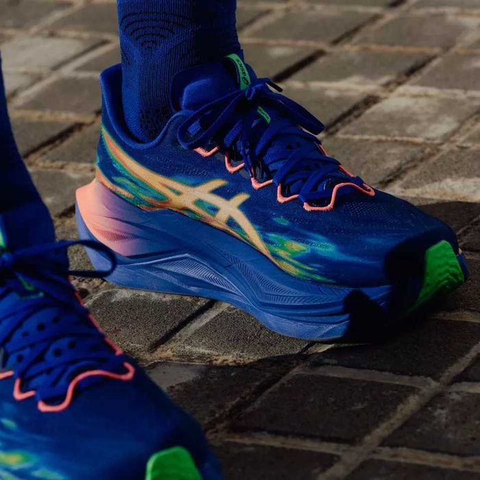 Продавам нови мъжки маратонки с кутия ASICS Superblast 3 Cobalt Burst Light Orange