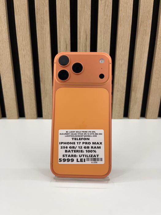Iphone 17 Pro Max 256Gb/ 100% Baterie GARANTIE/FACTURA/ ASIGURARE! #61258