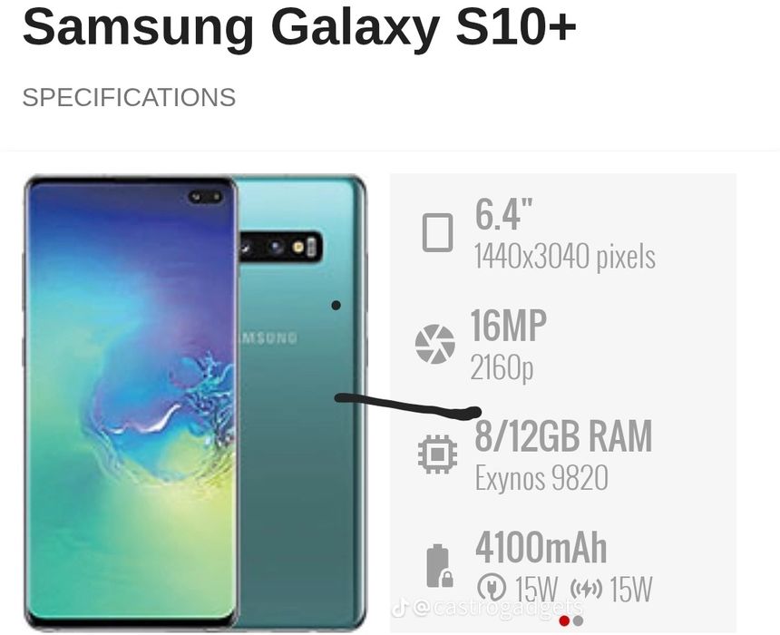 Samsung galaxy s 10 +