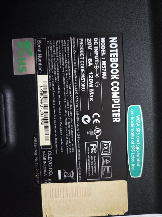 Laptop M57RU DIVINE-X – Best of 2007 - 8800M GTX  -  Retro - Colectie