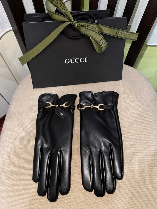ръкавици естествена кожа гучи кожени нови gucci черни