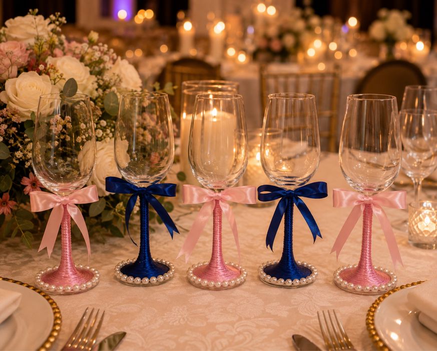 Pahare elegante nunta /botez  diverse modele