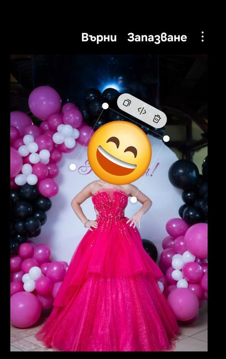 Продавам Дизайнерска бална рокля