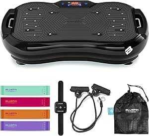 Placă vibratoare Bluefin Fitness, ultra subțire, plus, dispozitiv de antrenament