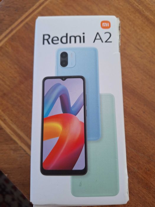 Продавам смартфон REDMI A2 2GB RAM 32GB ROM. С нарушена опаковка,но чисто нов.