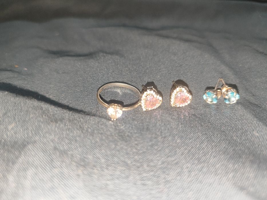 Серебряные украшения 925 проба — кольцо и серьги