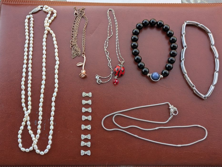 Set Bijuterii Damă - Perle Naturale, Kianit Albastru, Onix și Argint