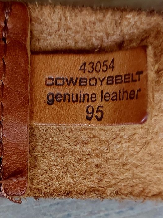 Нов естествена кожа колан с капси -95см