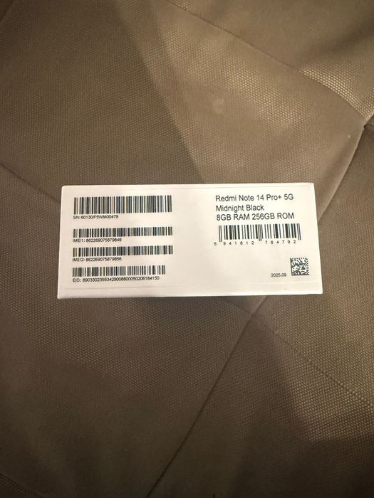 Redmi Note 14 Pro+ 5G Black 8/256 GB Sigilat