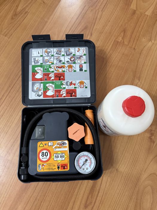 Kit pana auto, solutie si compresor