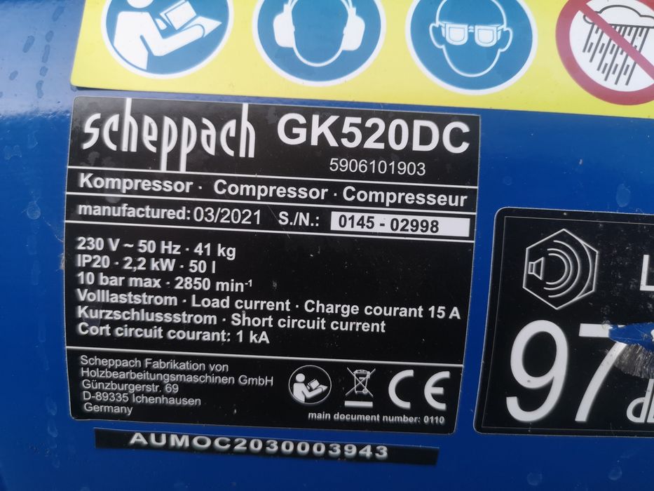 Немски Компресор 220V 2,2kwДебот 214LMin 50litta