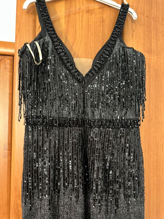 официална рокля с мъниста и паети