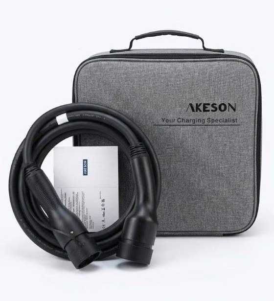 Cablu de încărcare mașini electrice / hibrid AKESON Tip 2 - 22kW, 5m