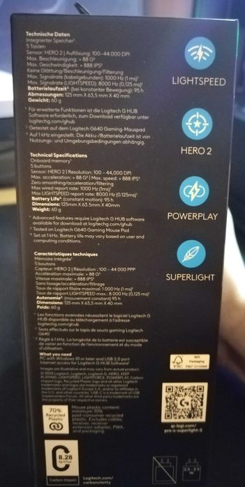 Геймърска мишка Logitech-G Pro Superlight 2