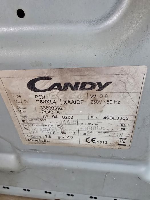 Plita gaz Candy cu aprindere electrica