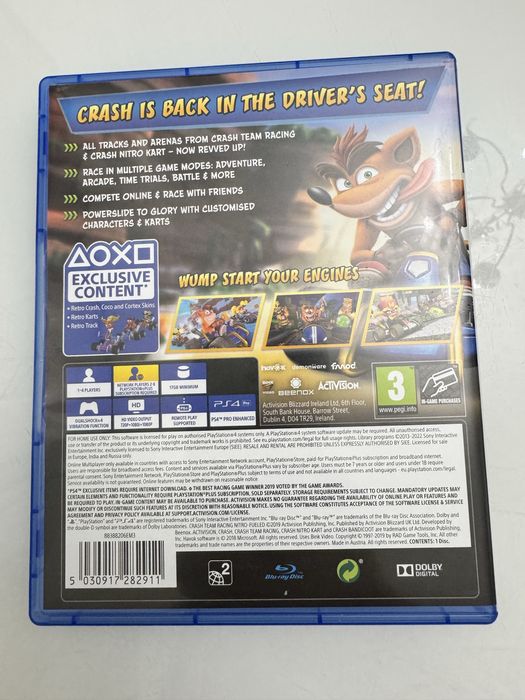 Диск PS4 Crash Team Racing Nitro-Fueled