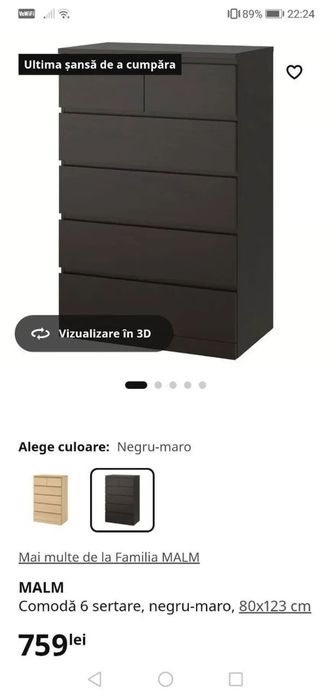 Comoda ikea Malm stare f buna