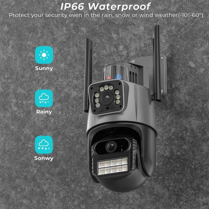 Двойна Smart WiFi безжична IP 6MPX камера 15108 + Подарък Карта памет HIKSEMI NEO 64GB 24369