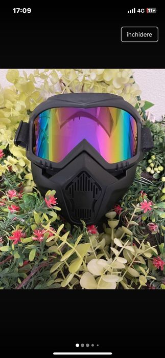 Ochelari de ski / snowboard cu mască detașabilă – model tactic