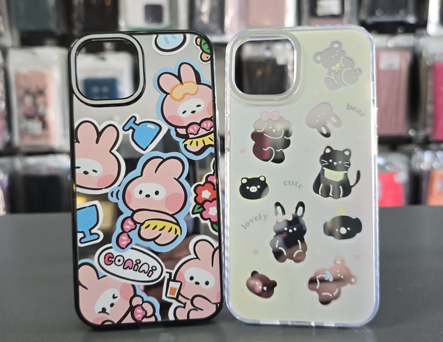 Кейс с картинка за iPhone 14 твърд гръб със силиконова рамка и щампа