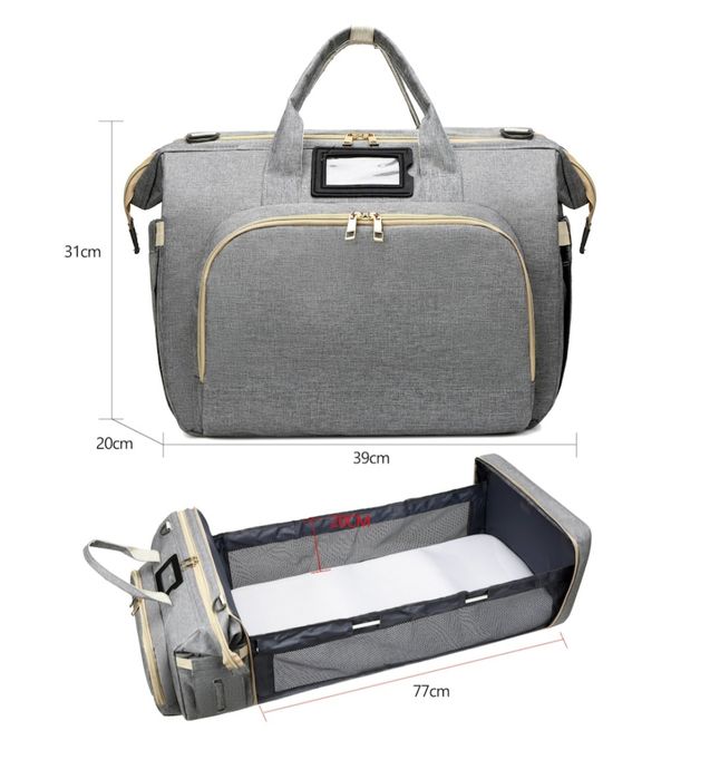 Geanta de scutece, cu patut extensibil