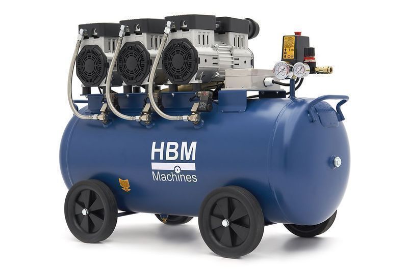 Безшумен компресор, нисък шум, без масло 90 л hbm machines