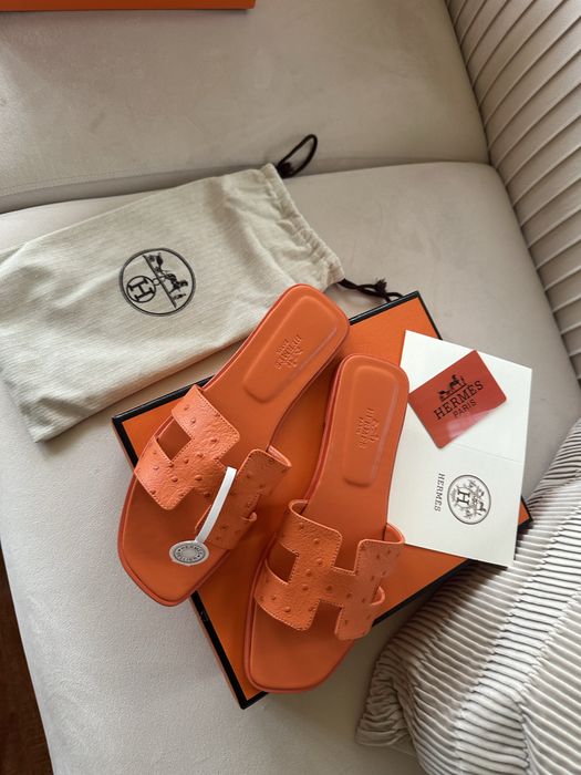 Papuci hermes piele naturala