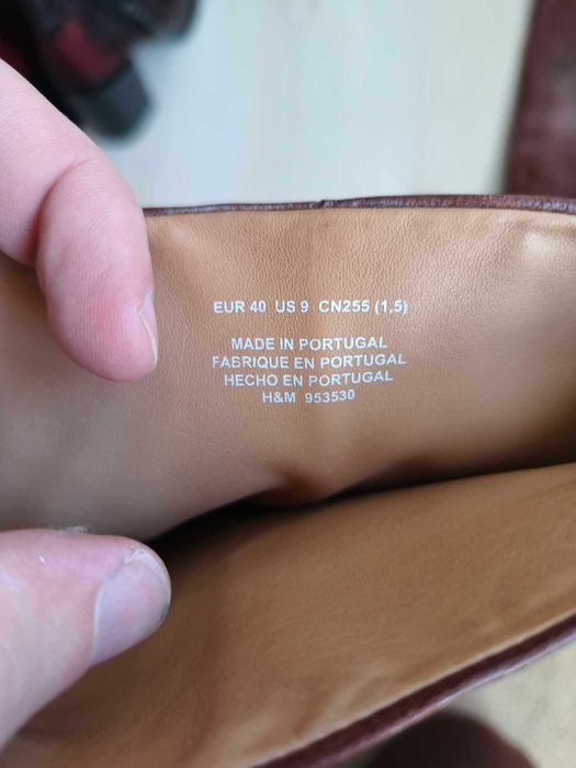 Cizme piele Maison Martin Margiela Pour H&M leather longboots brown 40