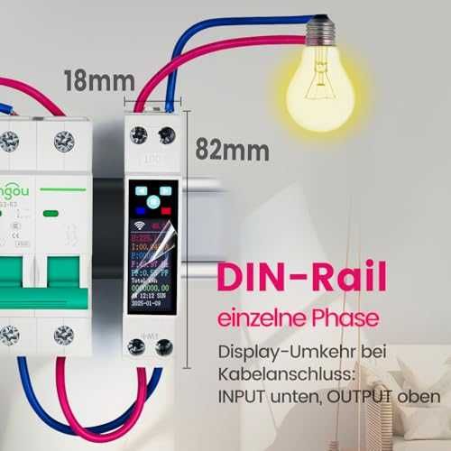 TONGOU WiFi електромер 50A LCD Smart Switch
